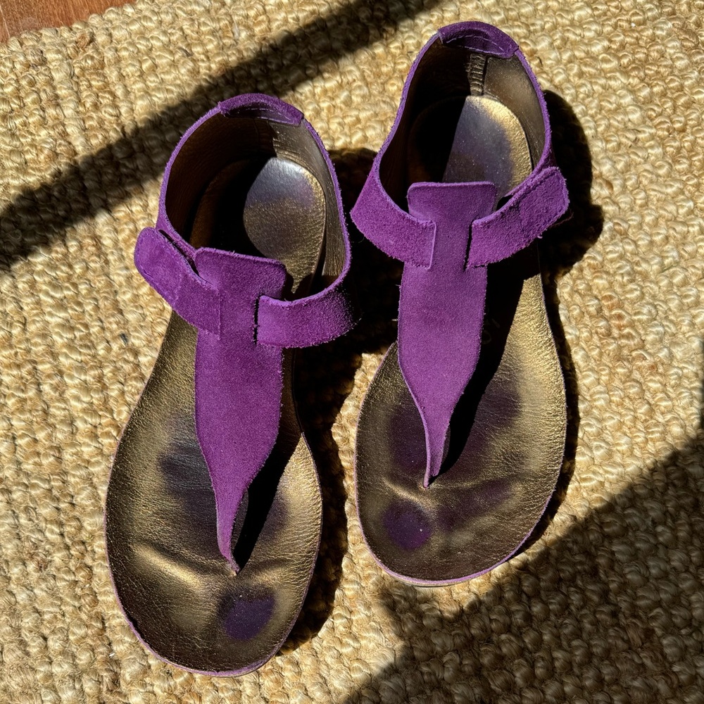 Pedro Garcia Purple Suede Sandals
